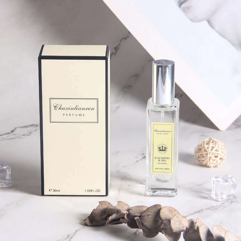 Long-lasting women’s perfume in stylish packaging, featuring Blackberry Laurel scent, 30ml bottle.