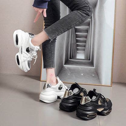 Sneakers Women Vulcanized Shoes Fashion Wedges Thick Bottom