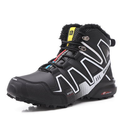 Winter Outdoors Snow Boots High-top Velvet Thermal Off-road Thickened Lightweight Mountaineering Men's Cotton Shoes