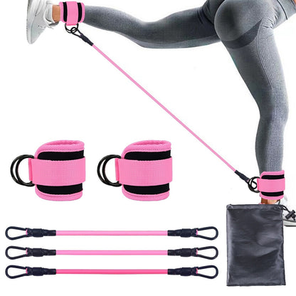 Ankle Strap Resistance Bands Hip Leg Strength Pull Rope Fitness Elastic Training Home Yoga Pilate Crossfit Workout Gym Equipment