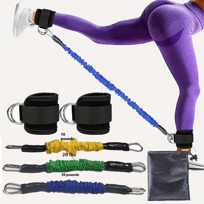 Ankle Strap Resistance Bands Hip Leg Strength Pull Rope Fitness Elastic Training Home Yoga Pilate Crossfit Workout Gym Equipment