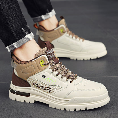 Men's High-top Korean Style Elevator Wild Sneakers