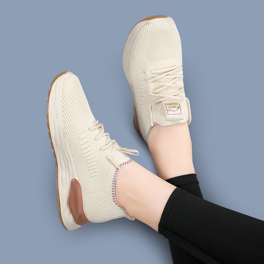 Flyknit Casual Shoes Comfortable Old Beijing Women's