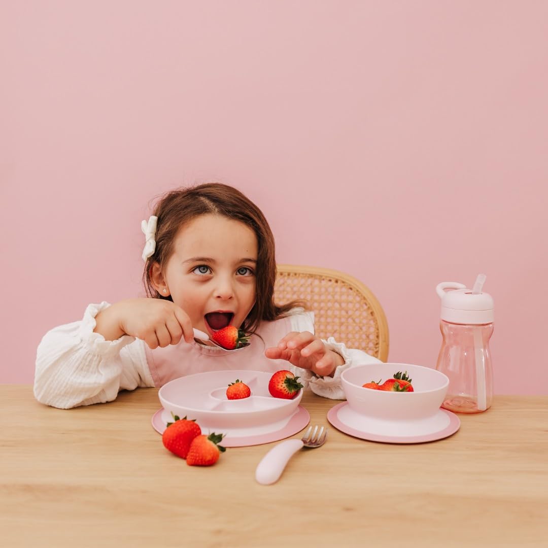OXO Tot On-The-Go Fork and Spoon Set - Blossom