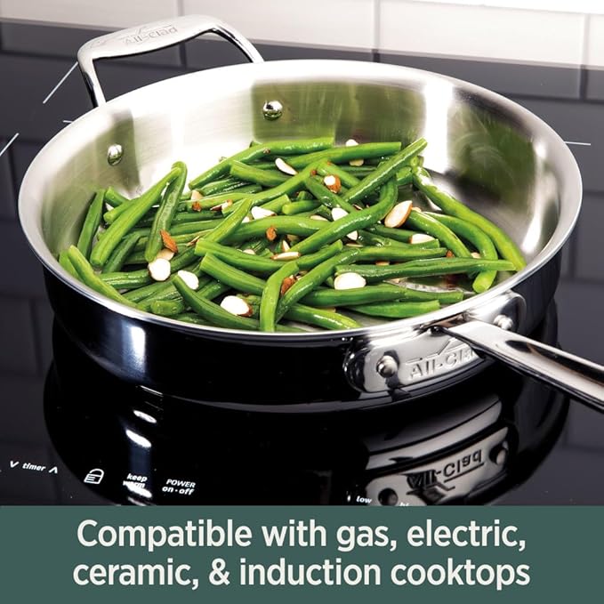 All-Clad D5 5-Ply Brushed Stainless Steel Soup Pot 4 Quart Induction Oven Broiler Safe 600F   Pots and Pans, Cookware Silver