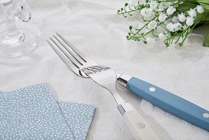 ANNOVA Silverware Set Stainless Steel Cutlery Color Handle With Rivet/Retro Flatware (Morandi Mix, 20 Pieces)