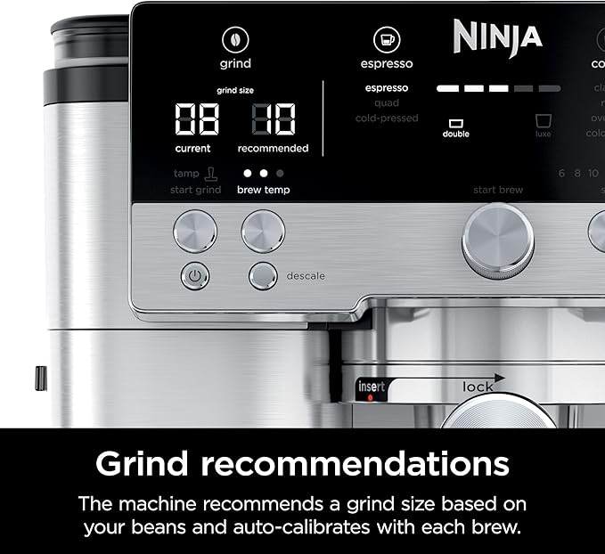 Ninja | Espresso Machine and Drip Coffee Maker| Luxe Café Premier Series | Integrated Coffee Grinder, Milk Frother, Assisted Tamper & Built-In Espresso Accessory Storage | Stainless Steel | ES601