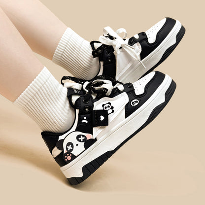 Women's Cute Wild Low-top Casual Panda Sneakers