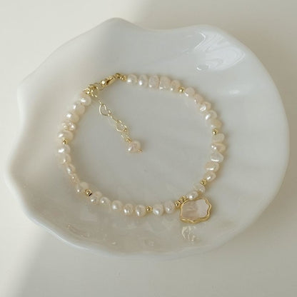 Women's Freshwater Shell Freshwater Pearl Necklace Bracelet