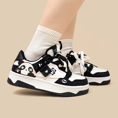 Women's Cute Wild Low-top Casual Panda Sneakers