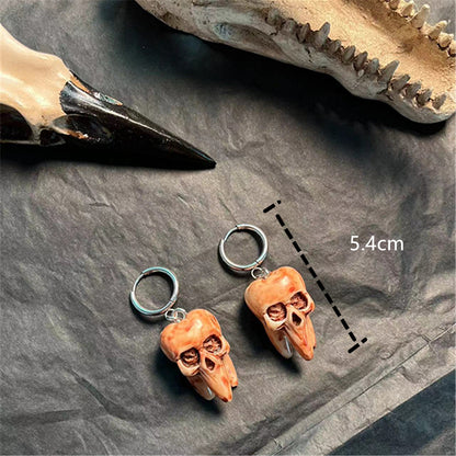 Gothic Skull Earrings Halloween Handmade