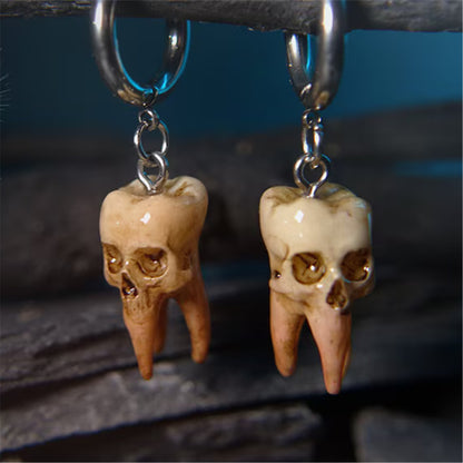 Gothic Skull Earrings Halloween Handmade