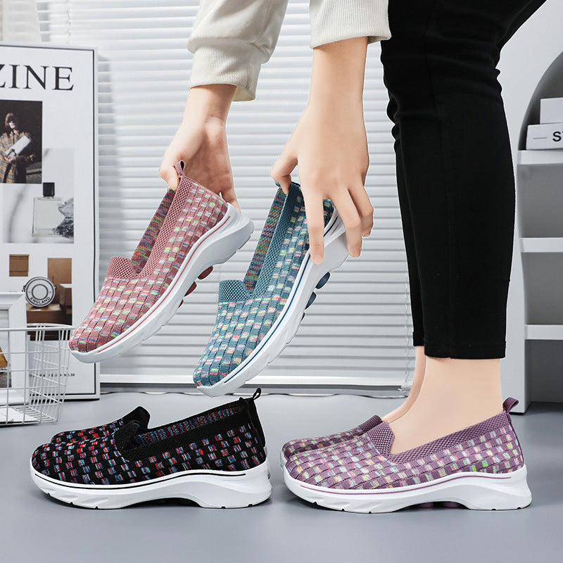 Fashion Colorblock Platform Casual Women's Breathable Shoes