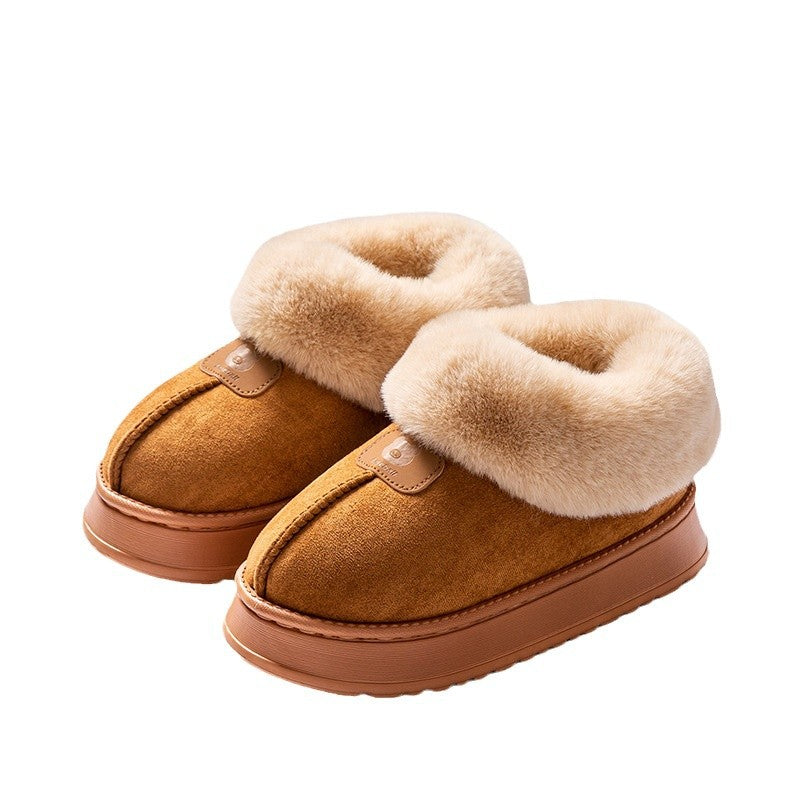 Female Fleece-lined Thickening Thermal Cotton Shoes