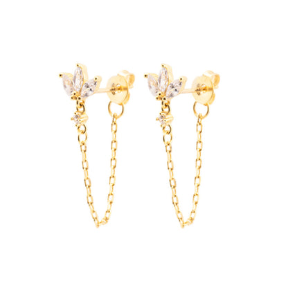 Luxury Butterfly Zircon Ear Stud Earring Fashion Trend