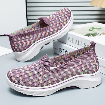 Fashion Colorblock Platform Casual Women's Breathable Shoes