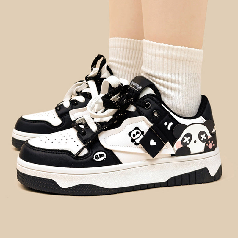 Women's Cute Wild Low-top Casual Panda Sneakers