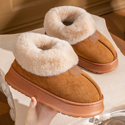 Female Fleece-lined Thickening Thermal Cotton Shoes