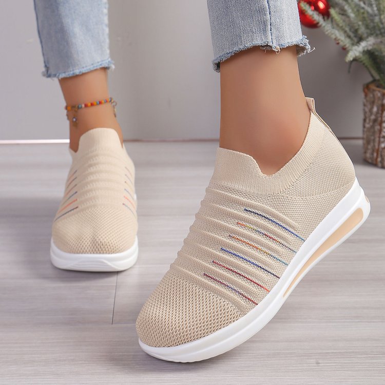 Plus Size Mesh Casual Pumps Flyknit