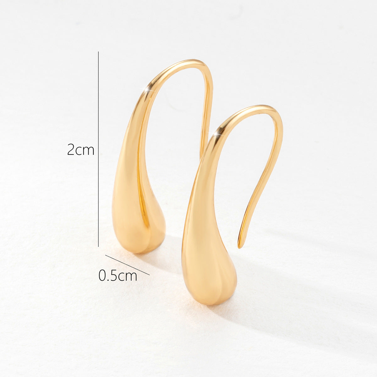 Geometric Metal Glossy Surface Ear Hook