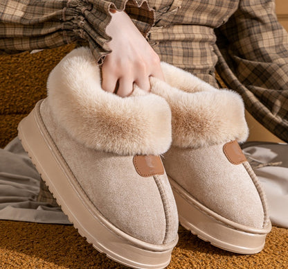 Female Fleece-lined Thickening Thermal Cotton Shoes