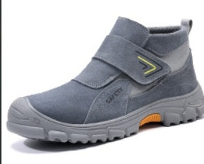 Fireproof Flower Safety Wear-resistant Steel Toe Cap Felt Buckle Welder Shoes