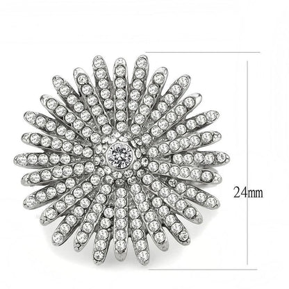 Spectacular Pave Star Flower Cocktail Ring