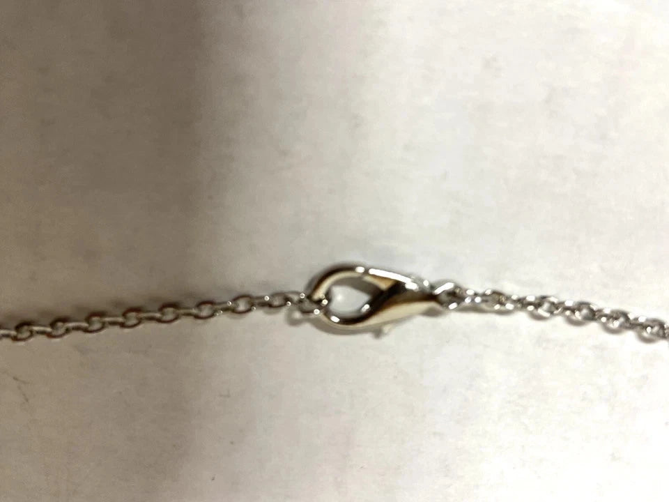 Silver Tone Triple Star Station Chain Necklace -18” long, 3 sets of stars