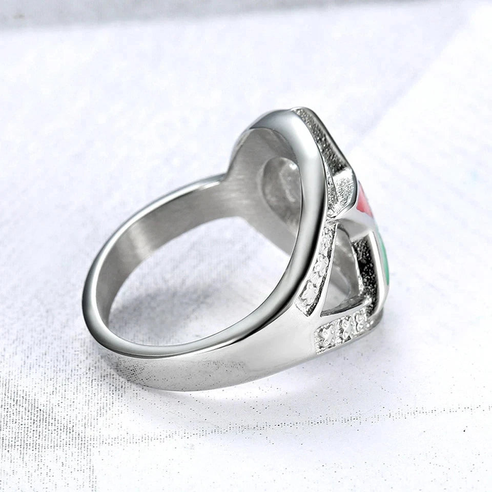 Masonic rings ebay Order of the Eastern Star Ring Silver Color Loop CZ OES Rings