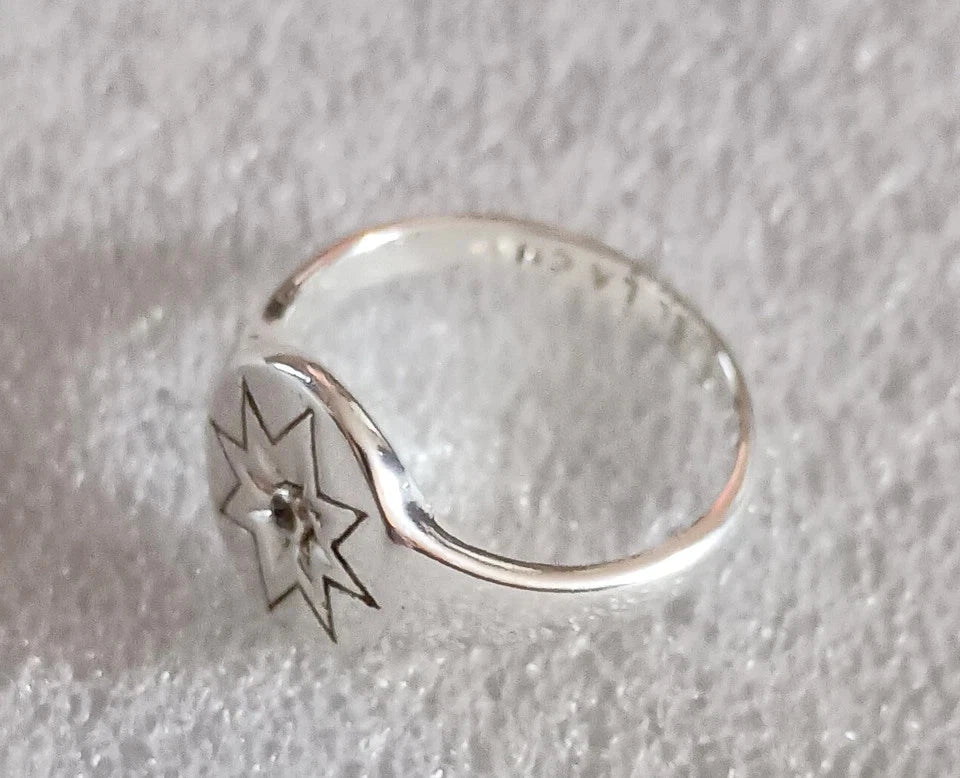 Captain Marvel Star Logo Sterling Silver Ring New NOS 2021 Box .925 Sz 7